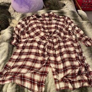 Lane Bryant plaid tunic top